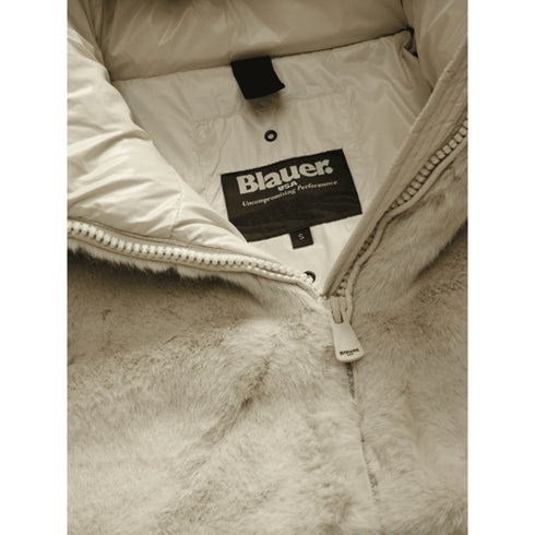 Blauer Piumino corto GIUBBETTO NYLON CON PELLICCIA ECO FANEVIL XS - Francavilla Moda