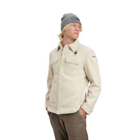 Blauer Giacca overshirt Gubbino Uomo Eugene a costine S A26-BLAUER26WBLUC04254-007686-303-S - Francavilla Moda