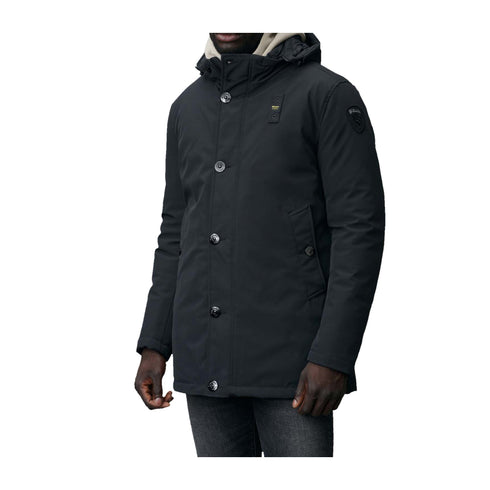 Blauer Parka corto Parka Uomo Chester con cappuccio Nero A24 - BLAUERBLUK03035005553 - 999 - M - Francavilla Moda