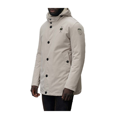 Blauer Parka corto Parka Uomo Chester con cappuccio Mastice A24 - BLAUERBLUK03035005553 - 301 - M - Francavilla Moda