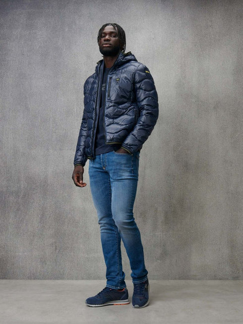 Blauer Piumino corto Piumino corto Uomo a onde Wave Roller Blu A24 - BLAUERBLUC03030006355 - 888 - S - Francavilla Moda