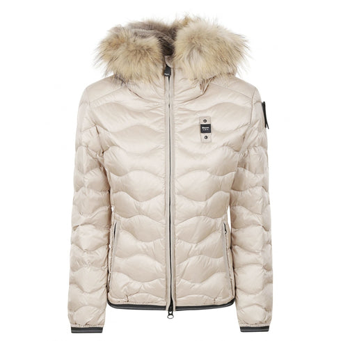 Blauer Piumino corto Piumino Donna Aldie con pelliccia S A25-BLAUER ABLDC03096\006047-301-S - Francavilla Moda