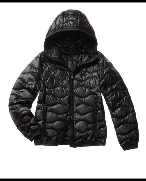 Blauer Piumino corto Piumino Donna corto a onde con cappuccio Sofia Nero P24 - BLAUERBLDC030515050 - 999 - M - Francavilla Moda