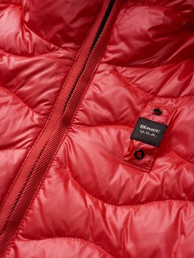 Blauer Piumino corto Piumino Donna corto a onde con cappuccio Sofia Corallo - Francavilla Moda