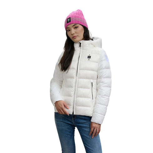 Blauer Piumino corto Piumino Donna corto Caroll con cappuccio XS A25 - BLAUERBLDC02072006648 - 100 - XS - Francavilla Moda