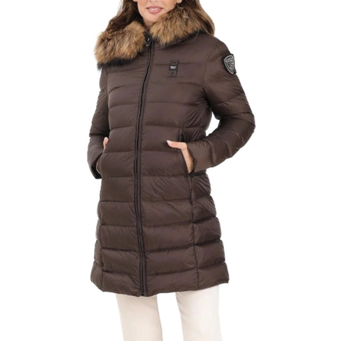 Blauer Piumino lungo Piumino Donna lungo Kristin con pelliccia S A25-BLAUERBLDK03103006047-365-S - Francavilla Moda