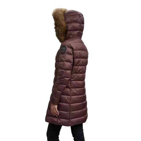 Blauer Piumino lungo Piumino Donna lungo Kristin con pelliccia S A25 - BLAUERBLDK03103006047 - 50 - S - Francavilla Moda