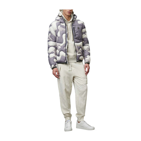 Blauer Piumino corto Piumino Uomo corto Bowen Grigio panna A24 - BLAUERBLUC02440006946 - 976 - M - Francavilla Moda