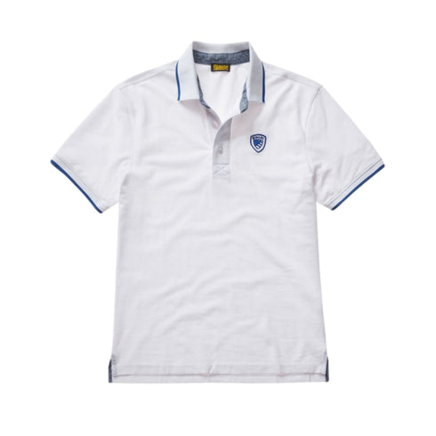 Blauer Polo Polo Uomo con bordino a contrasto Bianco - Francavilla Moda