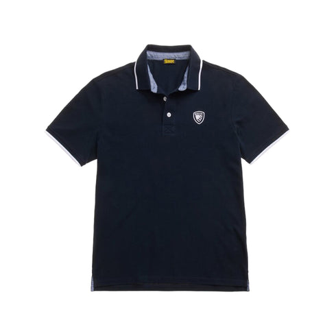 Blauer Polo Polo Uomo Damon con logo Blu P25 - BLAUERBLUT02310006817 - 888 - XXS - Francavilla Moda