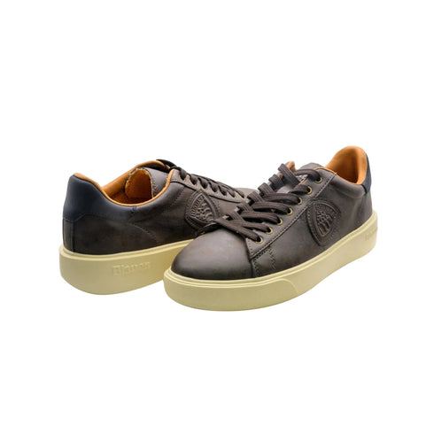 BLAUER Sneakers Sneakers Uomo Marrone con logo Brown navy - Francavilla Moda