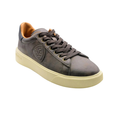 BLAUER Sneakers Sneakers Uomo Marrone con logo Brown navy - Francavilla Moda