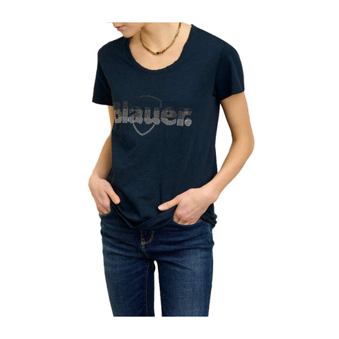Blauer T-shirt T-shirt Donna Graham logo strass XS P25 - BLAUERBLDH02372005707 - 888 - XS - Francavilla Moda