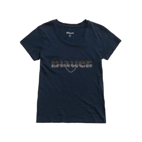 Blauer T-shirt T-shirt Donna Graham logo strass XS P25 - BLAUERBLDH02372005707 - 888 - XS - Francavilla Moda