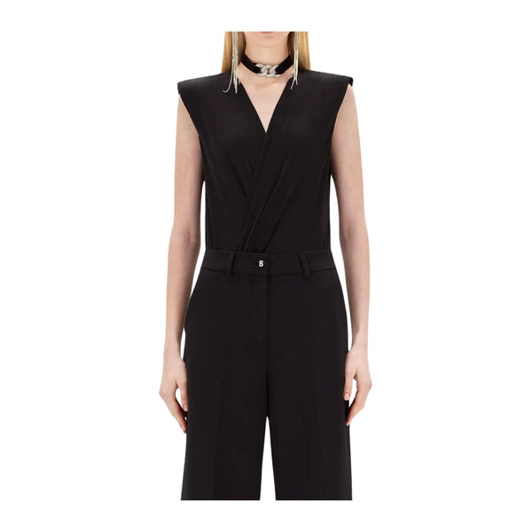 BLUGIRL Body Body Donna drappeggiato a V Nero - Francavilla Moda