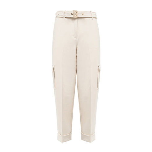 Blugirl by Blumarine Pantaloni Pantalone Donna cargo con cinta Panna - Francavilla Moda