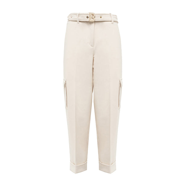 Blugirl by Blumarine Pantaloni Pantalone Donna cargo con cinta Panna - Francavilla Moda