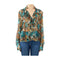 BLUGIRL Camicia casual Camicia Donna fantasia con rouches Turchese - Francavilla Moda