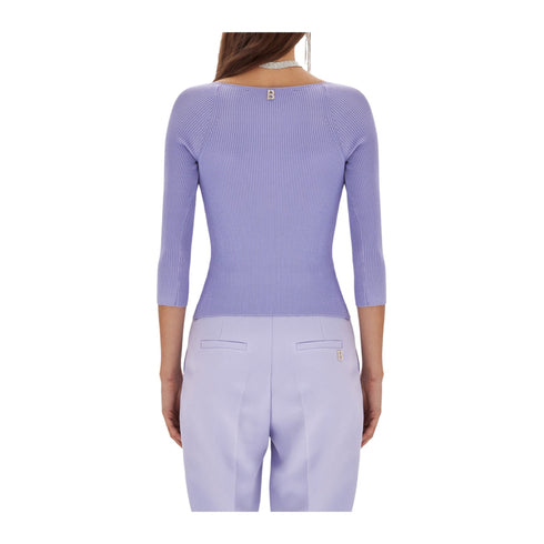 BLUGIRL Maglia Maglia Donna con scollo a cuore Lavanda - Francavilla Moda
