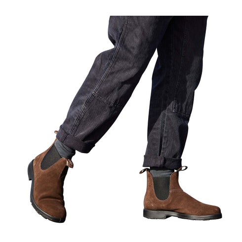 Stivaletto Unisex 2410, con tomaia in pelle ed inserto elasticizzato