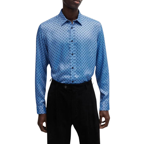 Boss Camicia ml Camicia Uomo con colletto stile Kent Bianco - Francavilla Moda