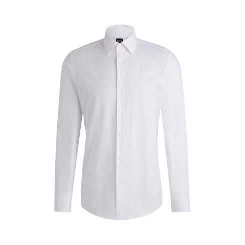 Boss Camicia elegante Camicia Uomo H-Hank in cotone Bianco - Francavilla Moda