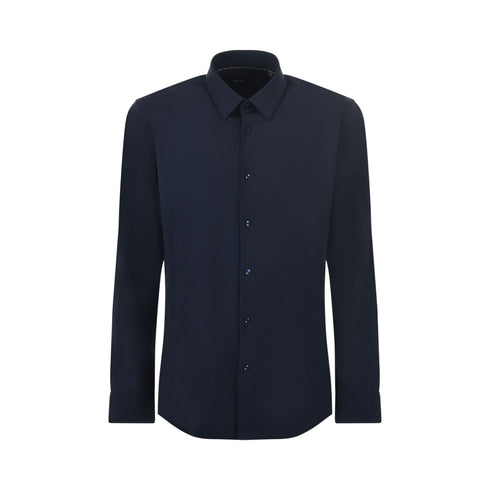 Boss Camicia elegante Camicia Uomo P-Hanke a tinta unita Blu P24-BOSS50503554-404-39 - Francavilla Moda
