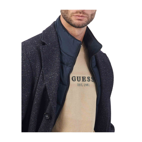 BOSS Cappotto Cappotto Uomo slim in tweed Dark blue - Francavilla Moda