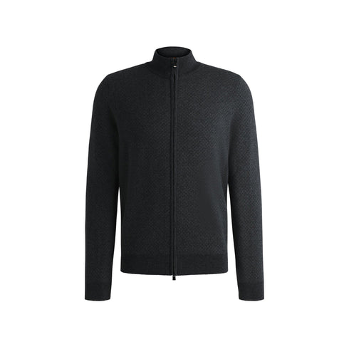 BOSS Cardigan Cardigan Uomo jacquard con zip Grigio A24 - BOSS50528314 - 001 - M - Francavilla Moda