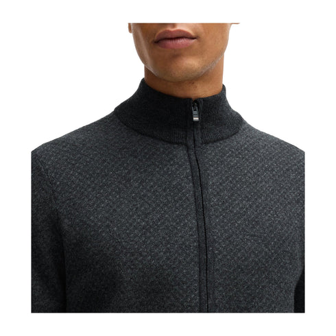 BOSS Cardigan Cardigan Uomo jacquard con zip Grigio A24 - BOSS50528314 - 001 - M - Francavilla Moda
