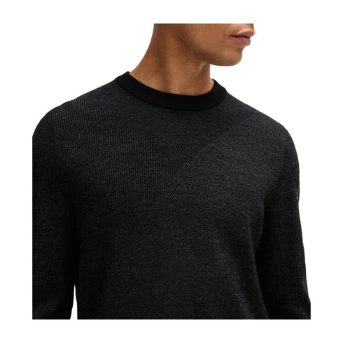 BOSS Pullover Maglia Uomo con motivo jacquard Black A24 - BOSS50526845 - 001 - S - Francavilla Moda