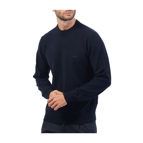 BOSS Pullover Maglia Uomo Ebacio in lana Blu A24 - BOSS50526844 - 404 - M - Francavilla Moda