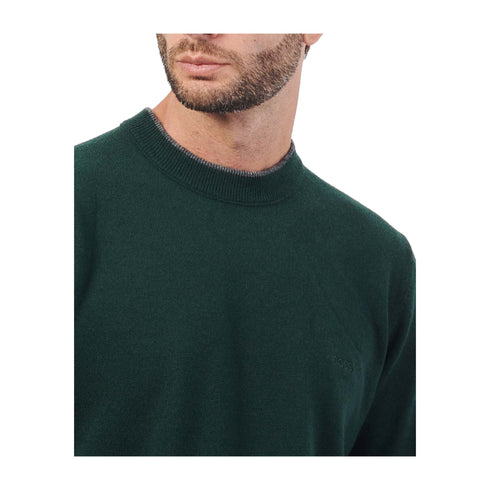 BOSS Pullover Maglia Uomo Ebacio in lana Verde A24 - BOSS50526844 - 385 - M - Francavilla Moda