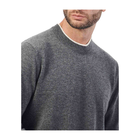 BOSS Pullover Maglia Uomo Ebacio in lana Medium Grey A24 - BOSS50526844 - 030 - M - Francavilla Moda