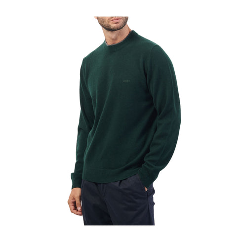 BOSS Pullover Maglia Uomo Ebacio in lana Verde A24 - BOSS50526844 - 385 - M - Francavilla Moda