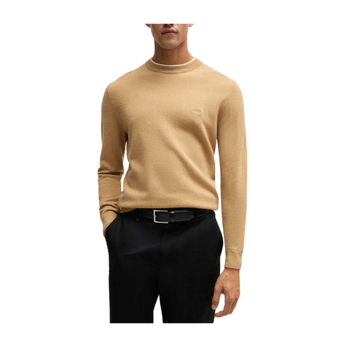 BOSS Pullover Maglia Uomo Ebacio in lana Cammello A24 - BOSS50526844 - 260 - M - Francavilla Moda