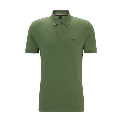 Boss Polo Polo Uomo modello Pallas due bottoni Verde - Francavilla Moda