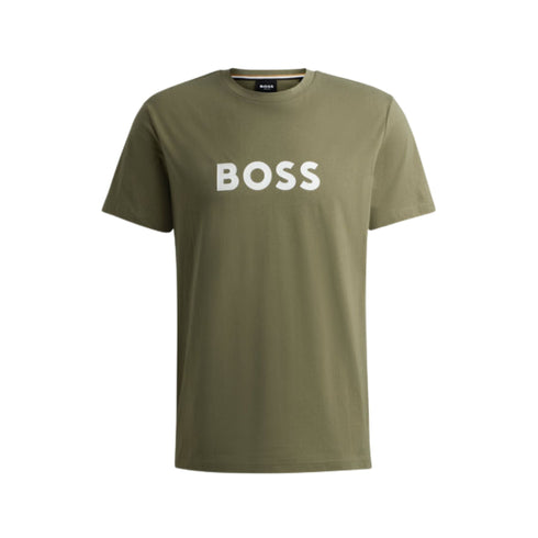Boss T-shirt T-shirt Uomo con stampa logo frontale Verde - Francavilla Moda