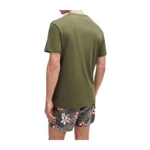 Boss T-shirt T-shirt Uomo con stampa logo frontale Verde - Francavilla Moda
