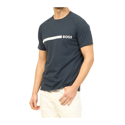 Boss T-shirt T-shirt Uomo slim con stampa Blu P24-BOSS50517970-413-S - Francavilla Moda
