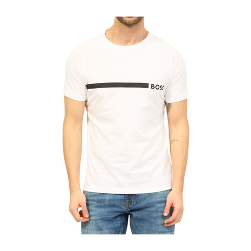 Boss T-shirt T-shirt Uomo slim con stampa Bianco P24-BOSS50517970-100-S - Francavilla Moda