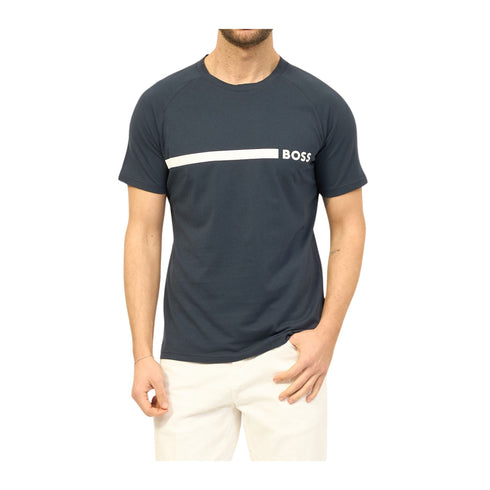 Boss T-shirt T-shirt Uomo slim con stampa Blu P24-BOSS50517970-413-S - Francavilla Moda