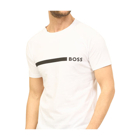 Boss T-shirt T-shirt Uomo slim con stampa Bianco P24-BOSS50517970-100-S - Francavilla Moda