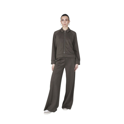 CAFENOIR Felpa zip Felpa cropped in scuba militare XS A25-CAFENOIRC7JF0109-G012-XS - Francavilla Moda