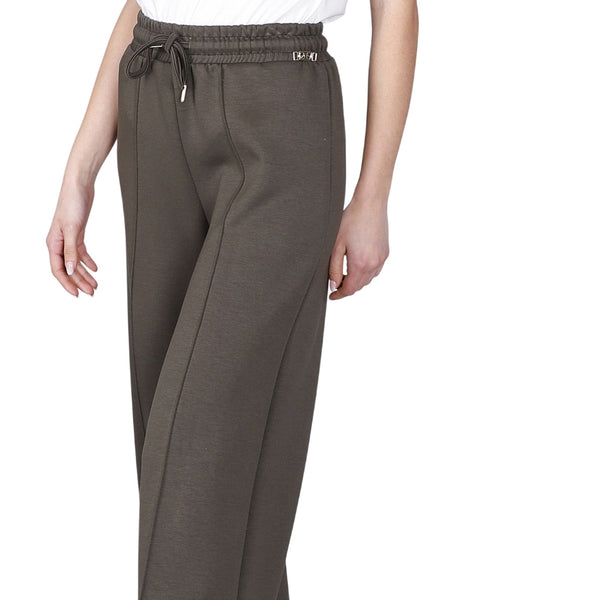 CAFENOIR Pantalone Pantaloni palazzo in scuba militare S - Francavilla Moda