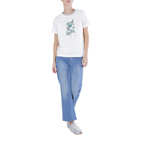 Cafènoir T-Shirt T-shirt Donna con scollo a V e stampa XS P26-CAFENOIRC7JT0286-W022-XS - Francavilla Moda