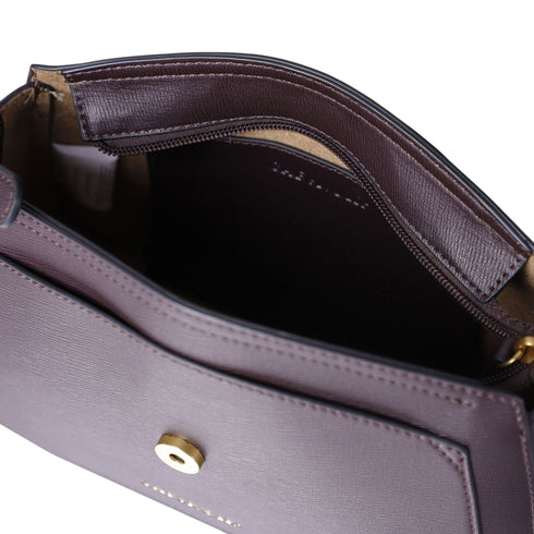 CAFENOIR Tracolla Tracolla effetto pelle saffiano con passante in metallo UNI - Francavilla Moda