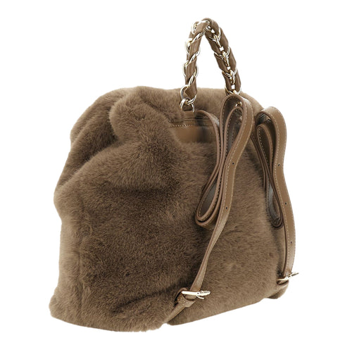 CAFENOIR Zaino Zaino morbido con dettaglio pelliccia e catena visone UNI - Francavilla Moda