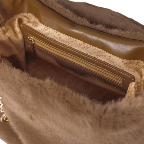 CAFENOIR Zaino Zaino morbido con dettaglio pelliccia e catena visone UNI - Francavilla Moda