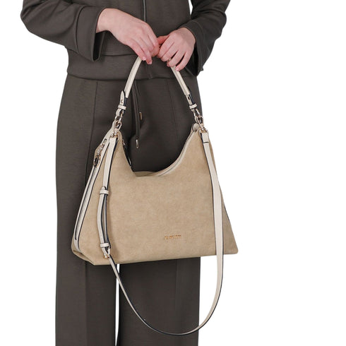 CafèNoire Borsa a spalla Borsa Donna a spalla effetto suede UNI - Francavilla Moda